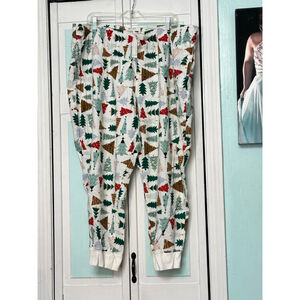 old Navy Christmas Tree Flannel pajama bottom Pants XXL